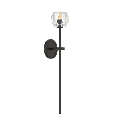 Crystorama Aragon 1-Light Wall Sconce Matte Black Crystal - detail