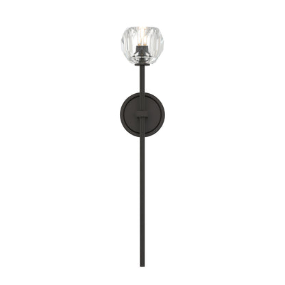 Crystorama Aragon 1-Light Wall Sconce Matte Black Crystal - detail