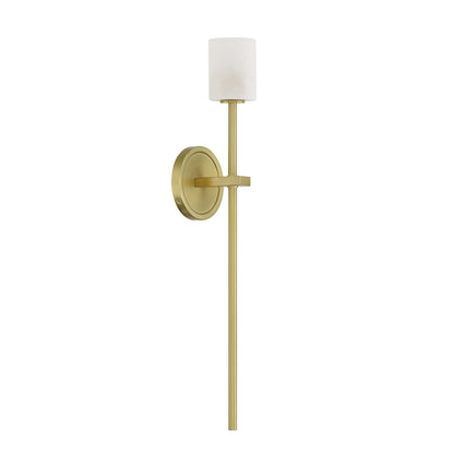 Crystorama Aragon 1-Light Wall Sconce Soft Brass Stone - detail