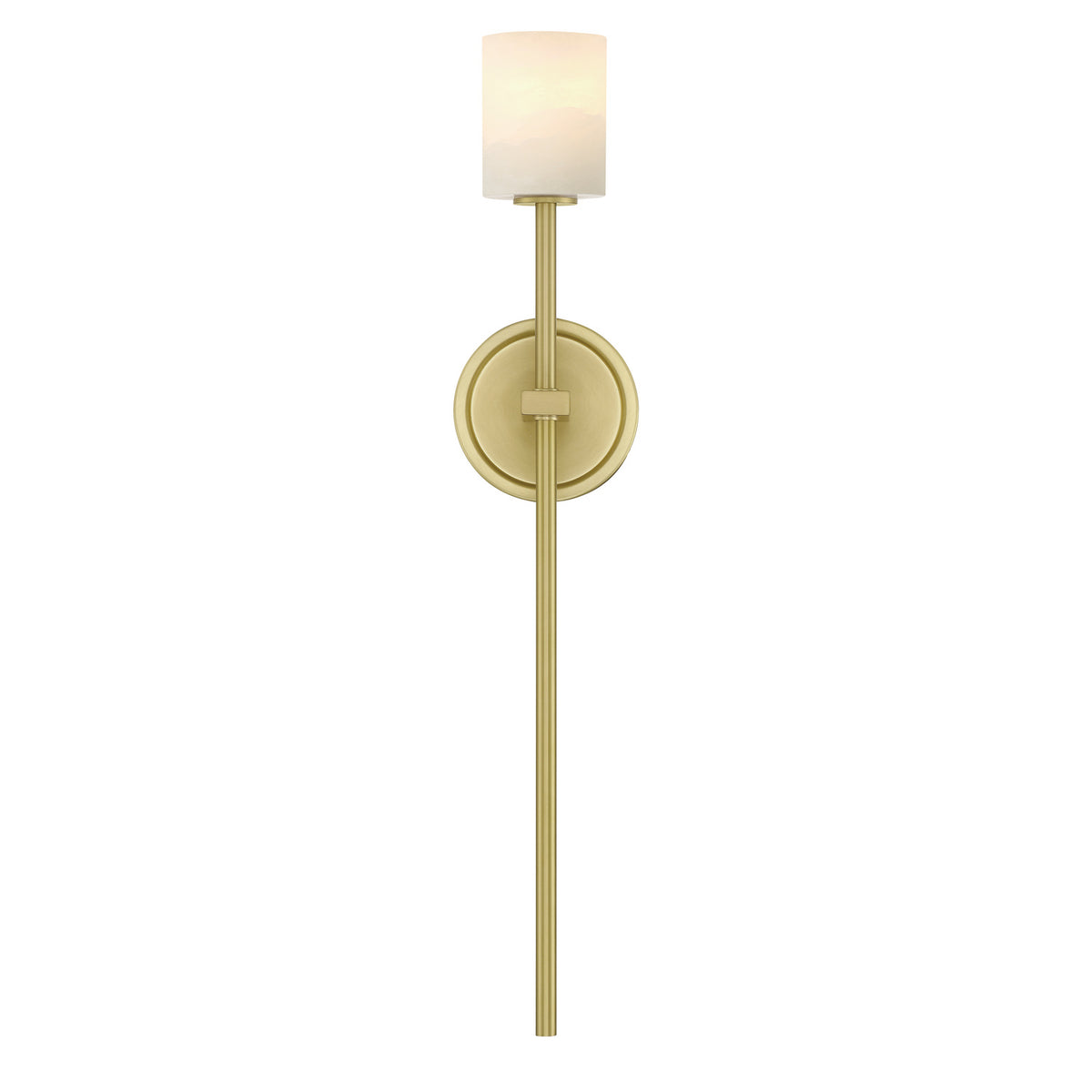 Crystorama Aragon 1-Light Wall Sconce Soft Brass Stone - detail