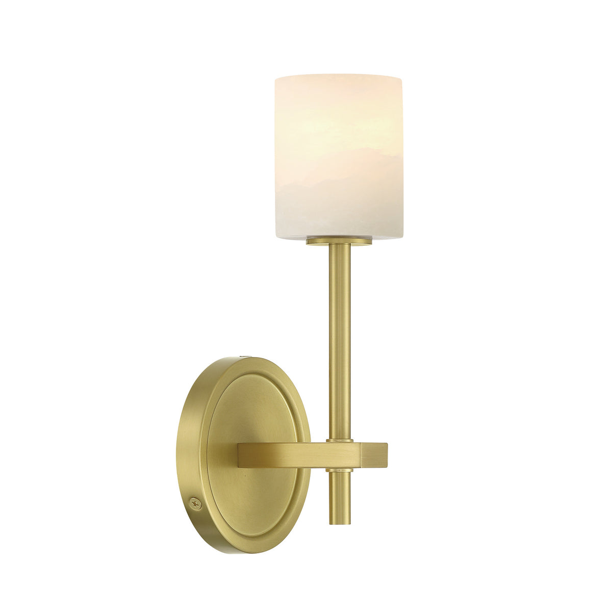 Crystorama Aragon 1-Light Wall Sconce Soft Brass Stone - detail