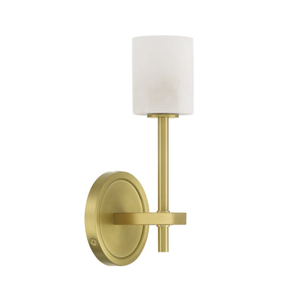 Crystorama Aragon 1-Light Wall Sconce Soft Brass Stone - detail
