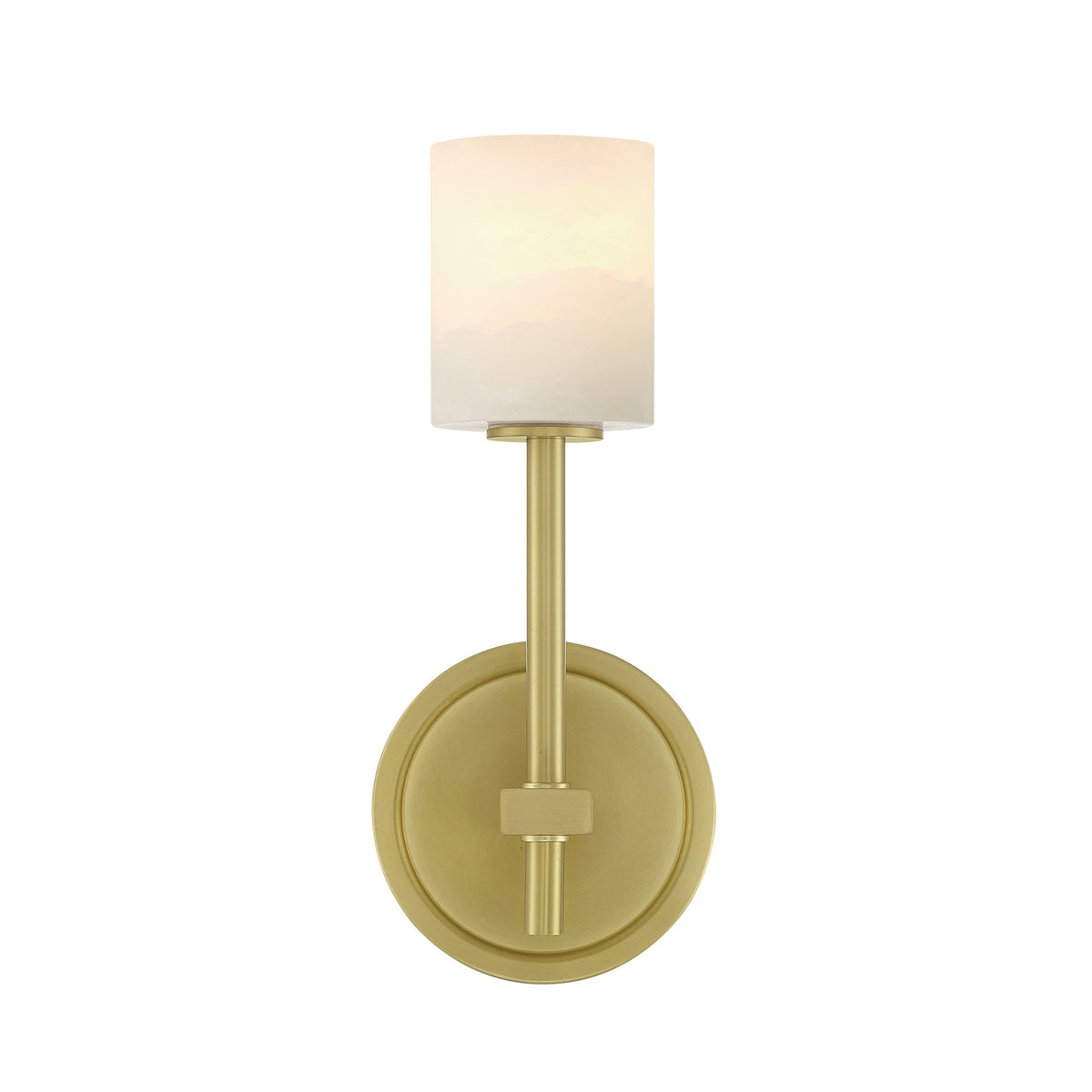 Crystorama Aragon 1-Light Wall Sconce Soft Brass Stone - detail