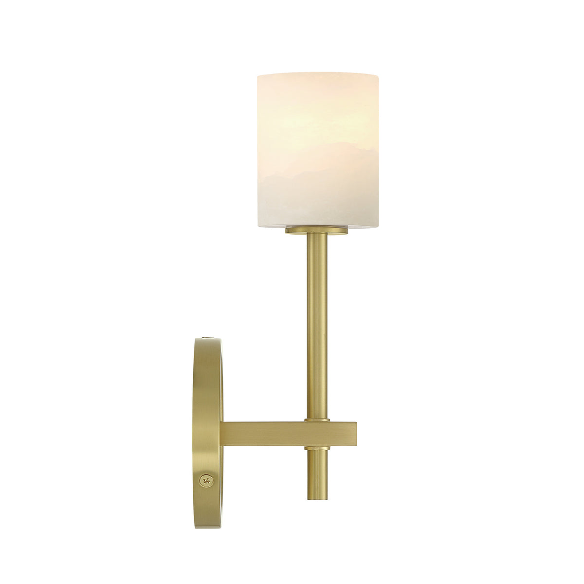 Crystorama Aragon 1-Light Wall Sconce Soft Brass Stone - detail