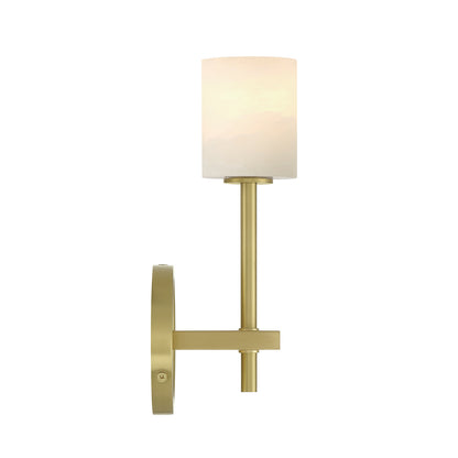 Crystorama Aragon 1-Light Wall Sconce Soft Brass Stone - detail