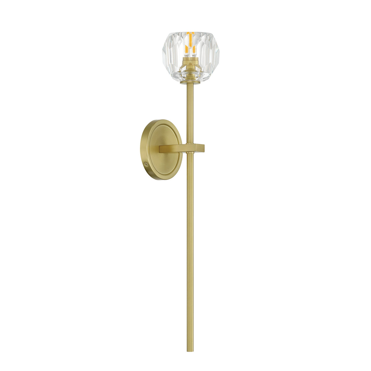 Crystorama Aragon 1-Light Wall Sconce Soft Brass Crystal - detail