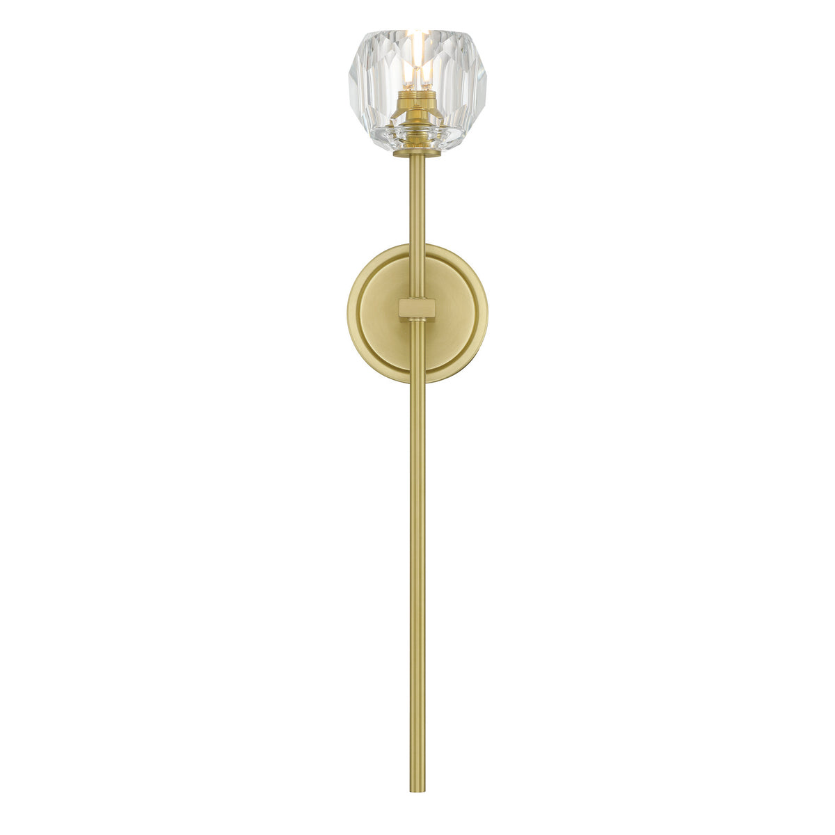Crystorama Aragon 1-Light Wall Sconce Soft Brass Crystal - detail