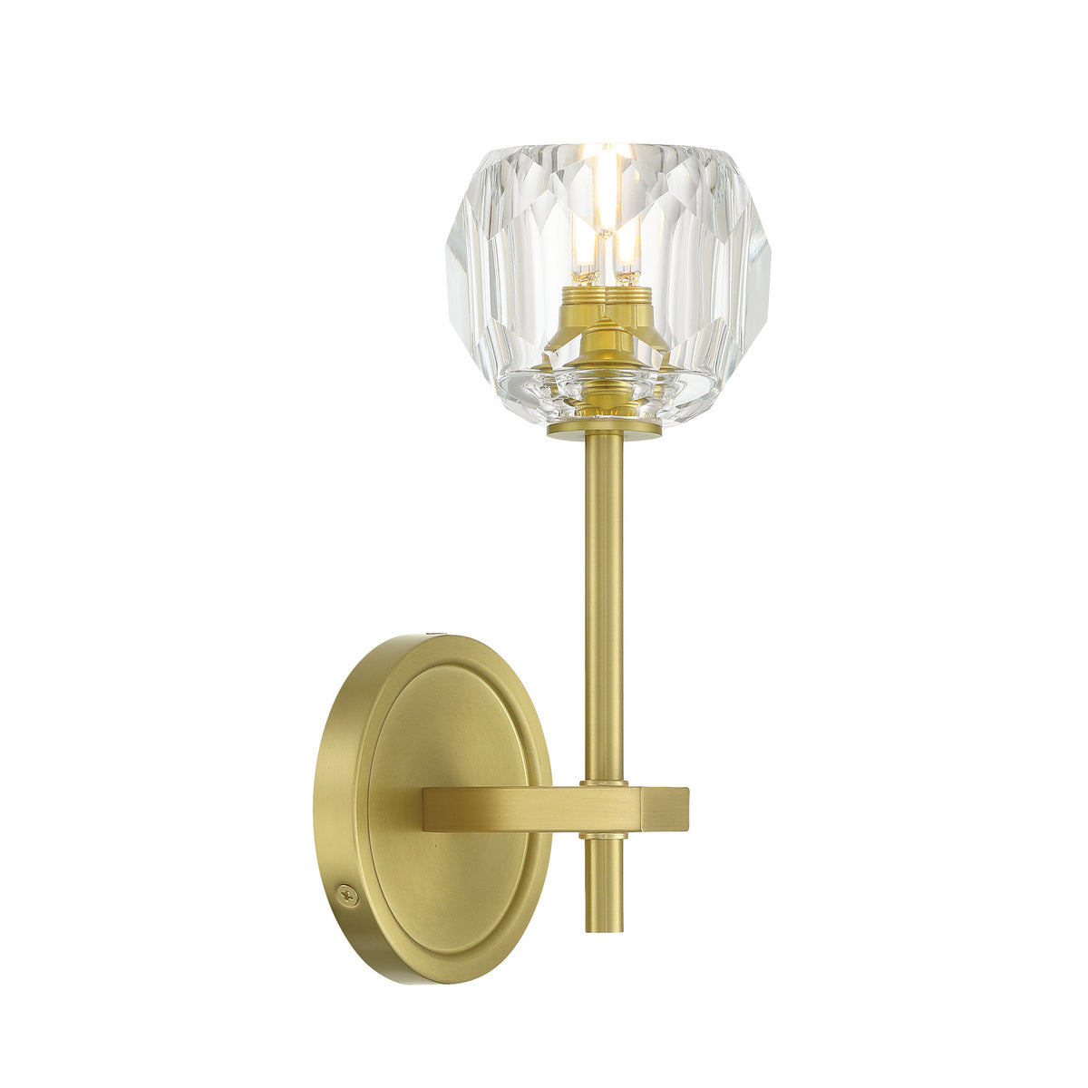 Crystorama Aragon 1-Light Wall Sconce Soft Brass Crystal - detail