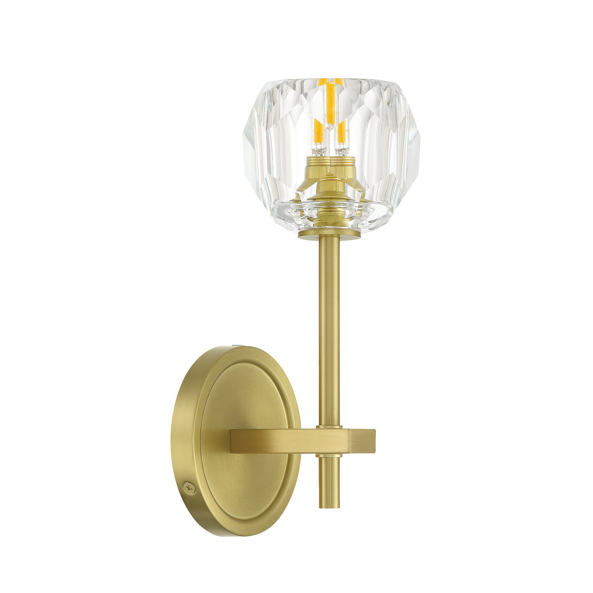 Crystorama Aragon 1-Light Wall Sconce Soft Brass Crystal - detail