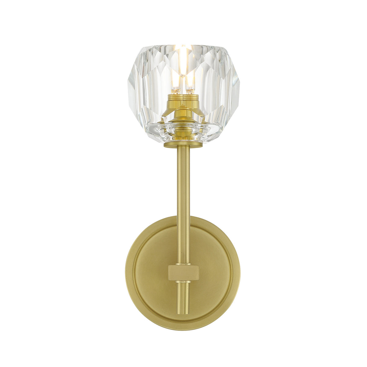 Crystorama Aragon 1-Light Wall Sconce Soft Brass Crystal - detail