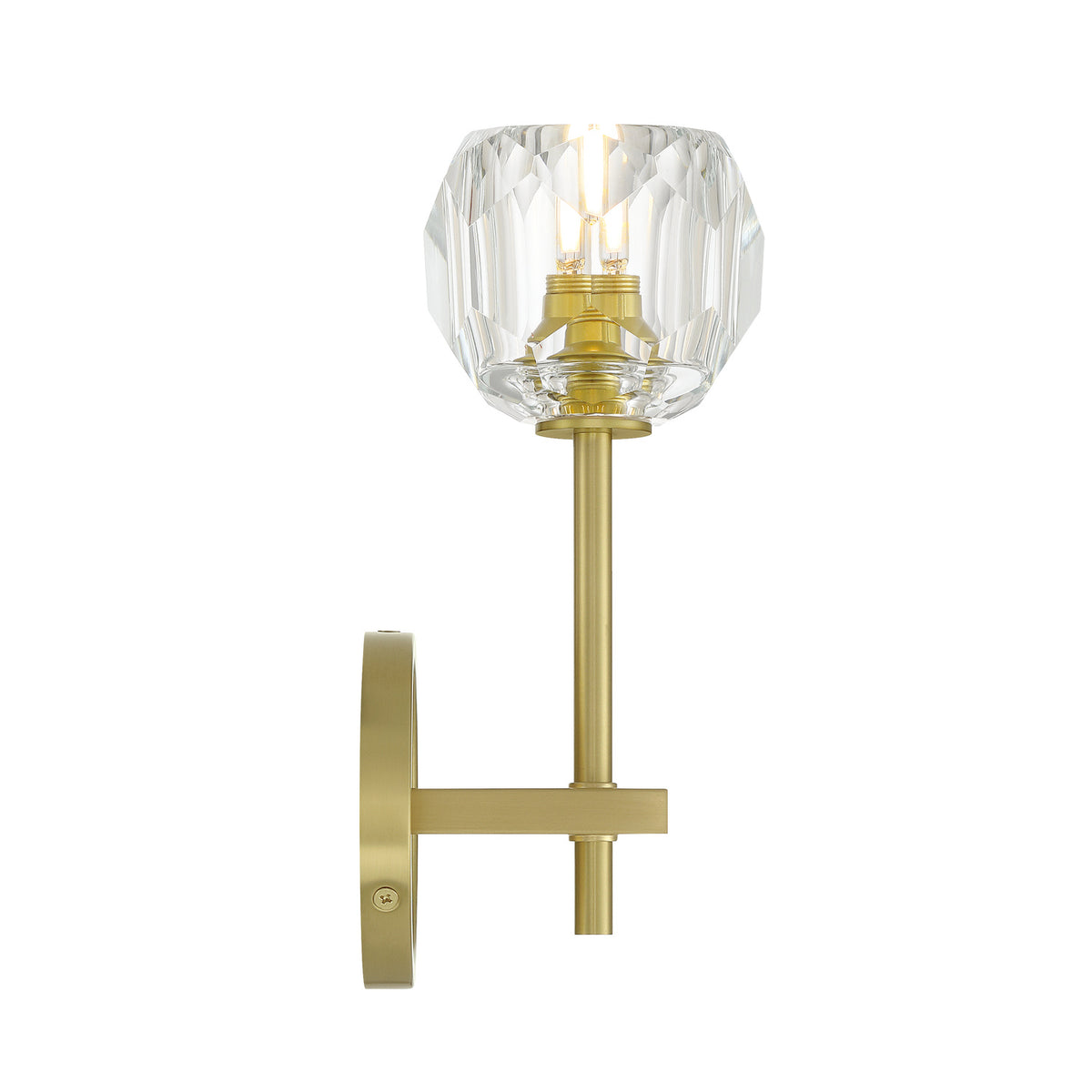 Crystorama Aragon 1-Light Wall Sconce Soft Brass Crystal - detail