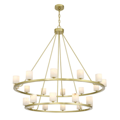 Crystorama Aragon 22-Light Chandelier Soft Brass Stone