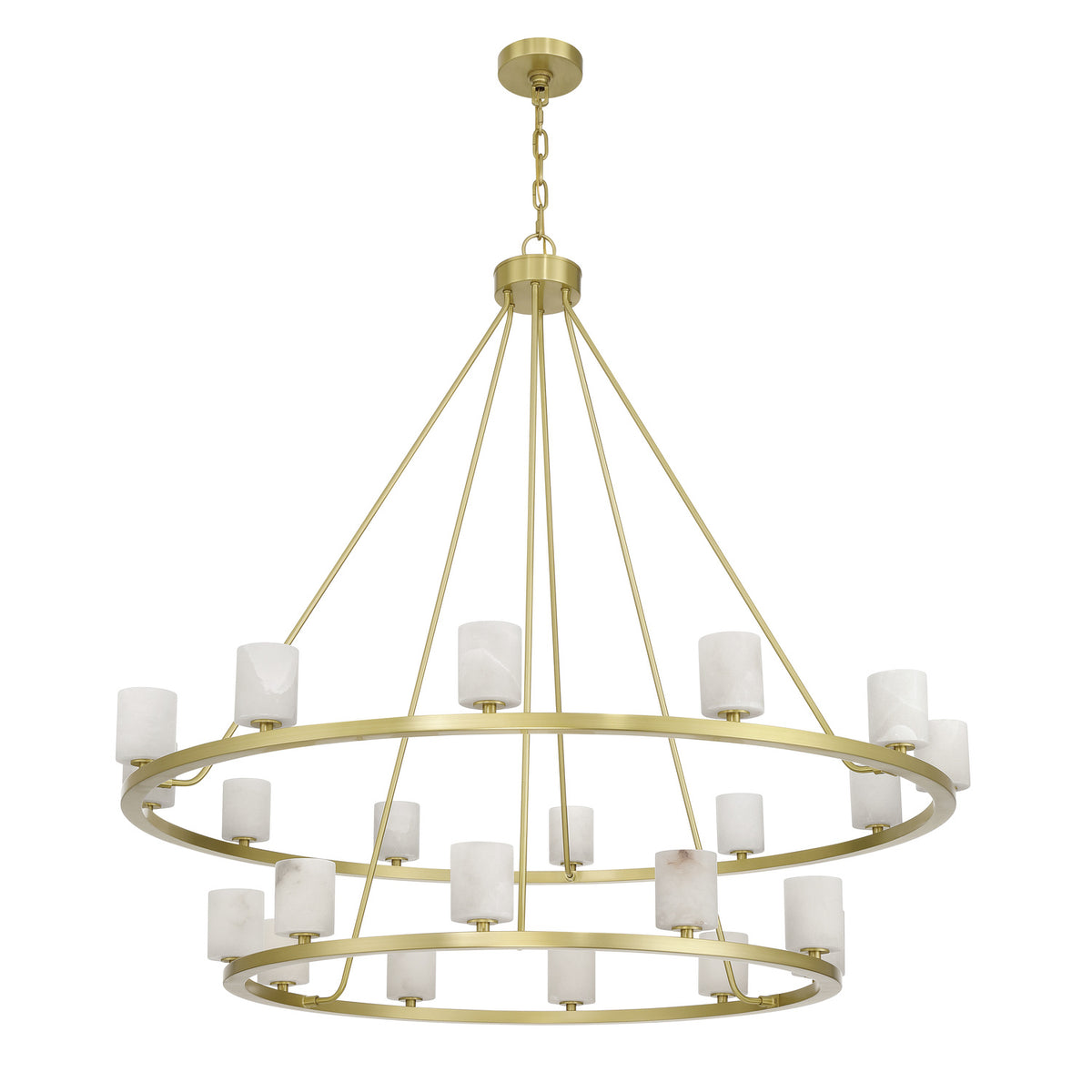 Crystorama Aragon 22-Light Chandelier Soft Brass Stone - detail