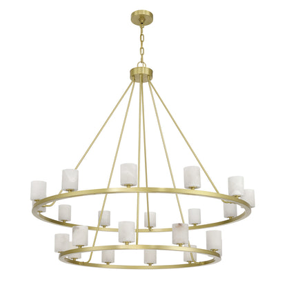 Crystorama Aragon 22-Light Chandelier Soft Brass Stone - detail