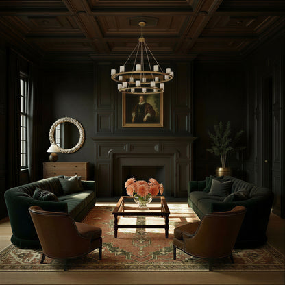 Crystorama Aragon 22-Light Chandelier Soft Brass Stone - lifestyle