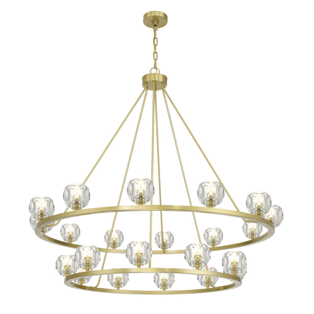 Crystorama Aragon 22-Light Chandelier Soft Brass Crystal