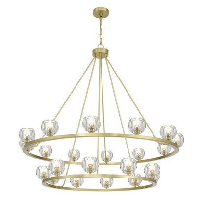 Crystorama Aragon 22-Light Chandelier Soft Brass Crystal