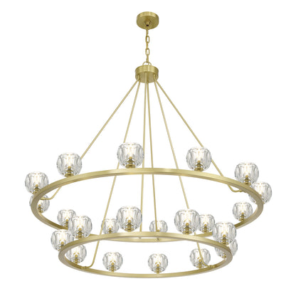Crystorama Aragon 22-Light Chandelier Soft Brass Crystal - detail