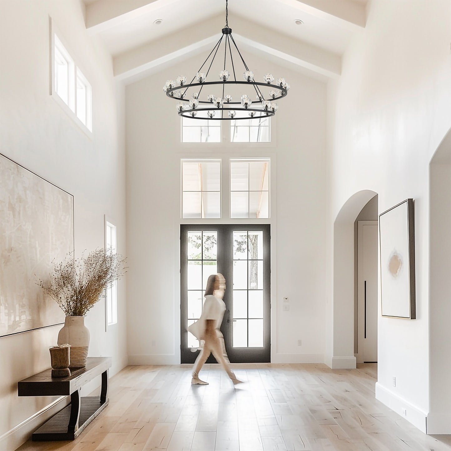 Aragon 30 Light Soft Brass Chandelier