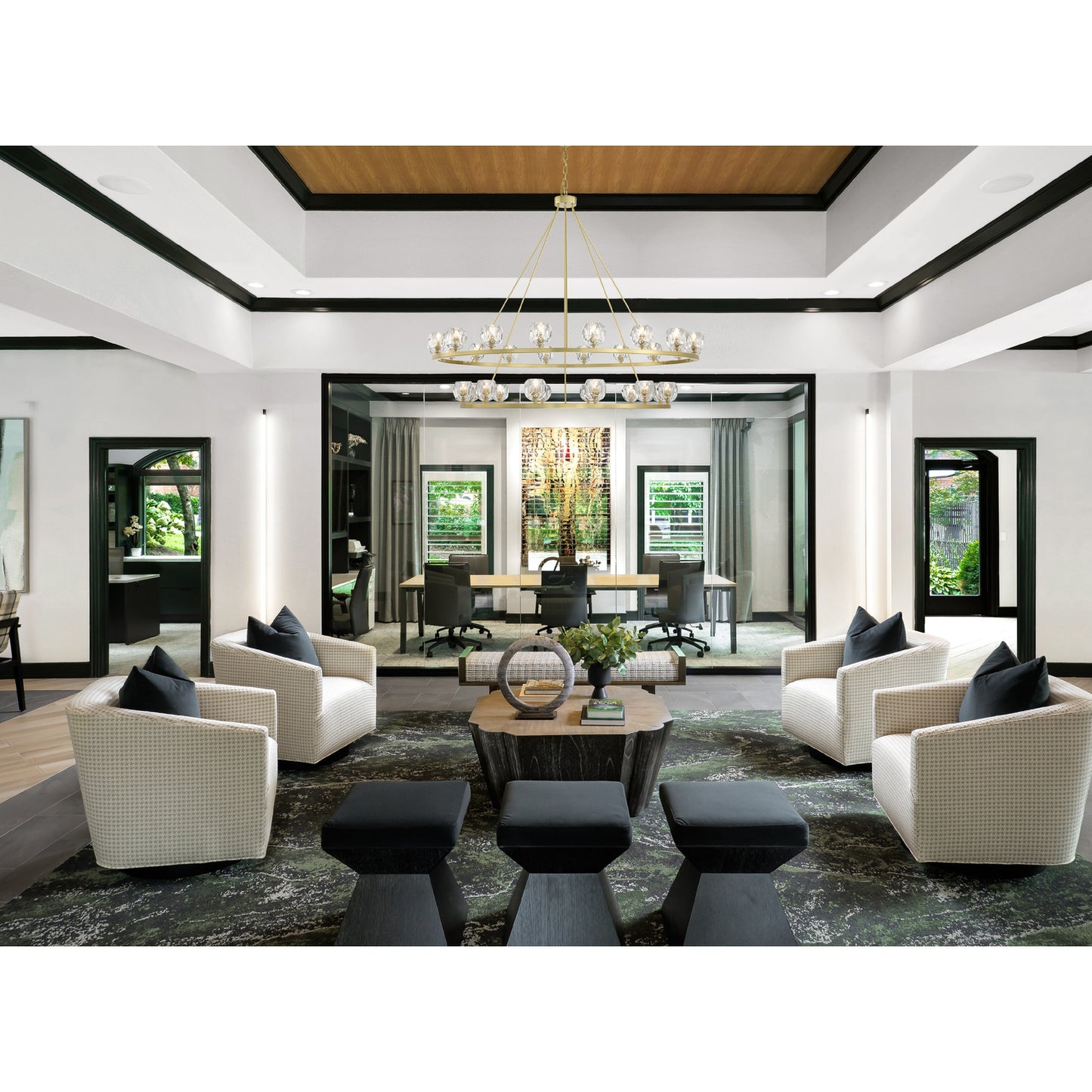 Aragon 30 Light Soft Brass Chandelier