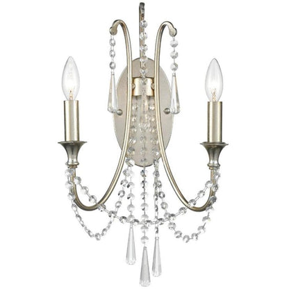 Crystorama Arcadia Wall Sconce Antique Silver