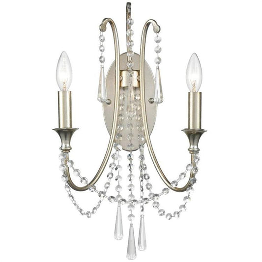 Crystorama Arcadia Wall Sconce Antique Silver