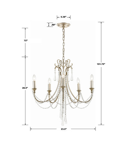 Crystorama Arcadia Chandelier Antique Gold