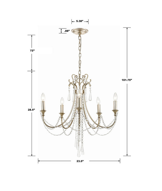 Crystorama Arcadia Chandelier Antique Gold