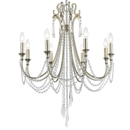 Crystorama Arcadia Chandelier Antique Silver