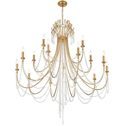 Crystorama Arcadia Chandelier Antique Gold