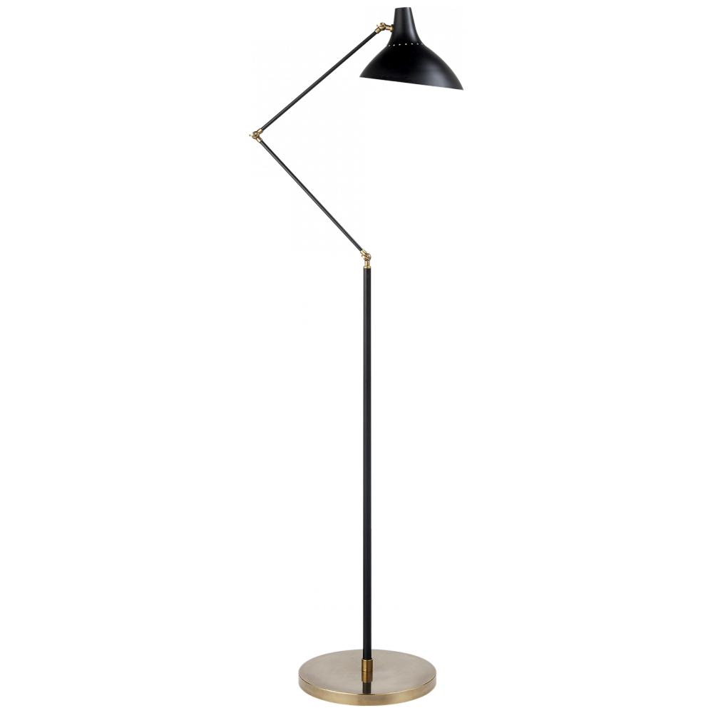 Visual Comfort Signature Charlton Floor Lamp Black and Brass