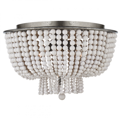 Visual Comfort Signature Jacqueline Flush Mount Burnished Silver Leaf