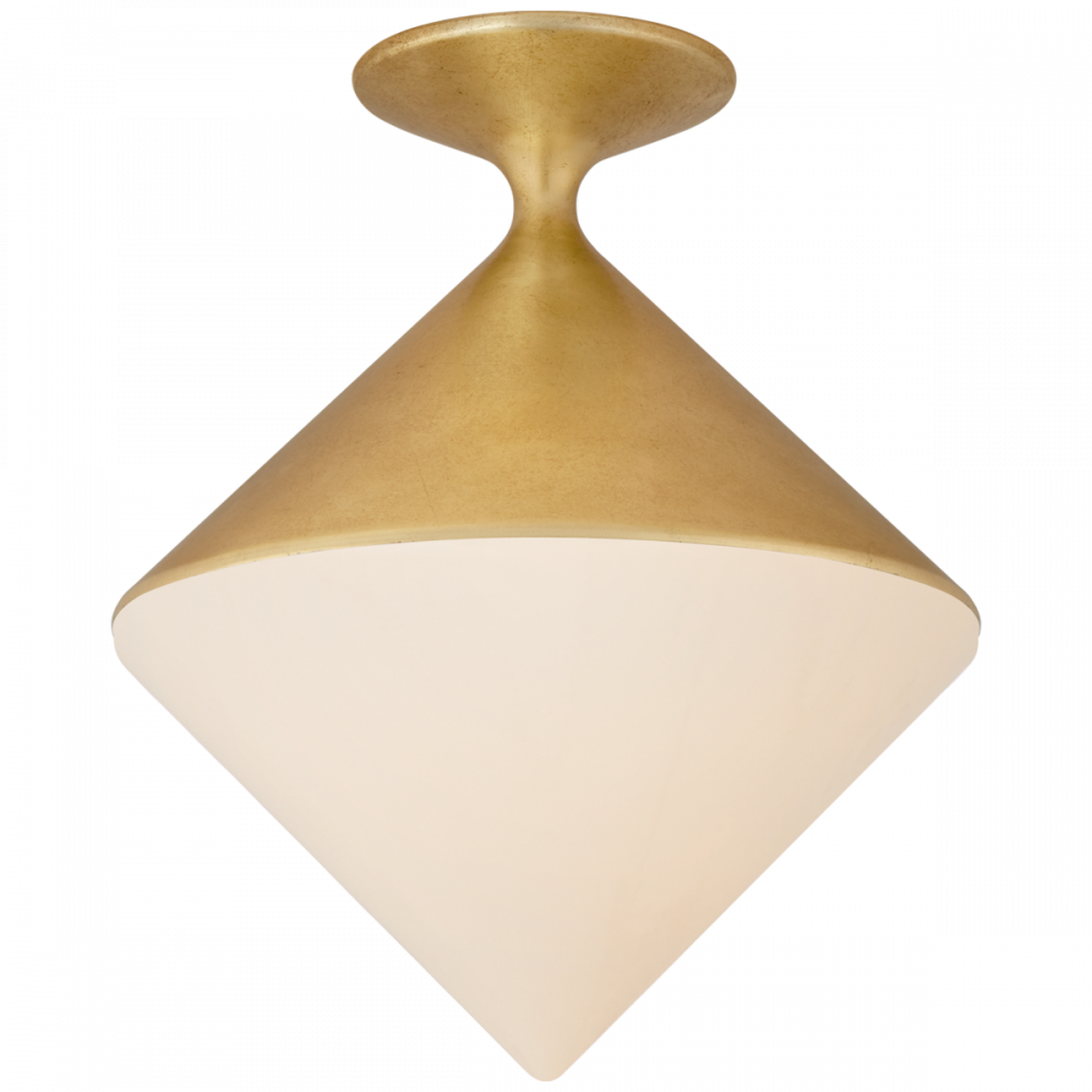 Visual Comfort Signature Sarnen Flush Mount Burnished Silver Leaf