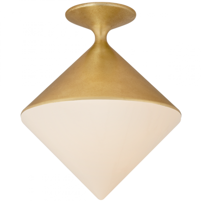 Visual Comfort Signature Sarnen Flush Mount Burnished Silver Leaf