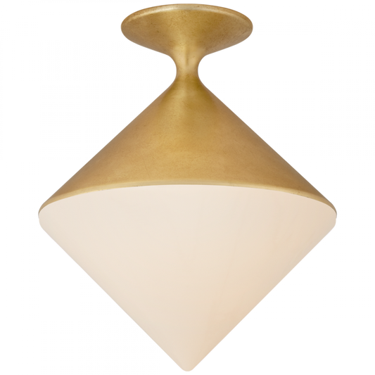 Visual Comfort Signature Sarnen Flush Mount Burnished Silver Leaf