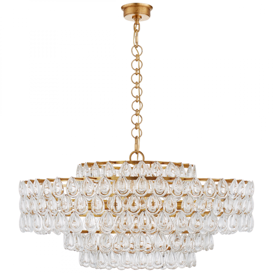 Visual Comfort Signature Liscia Chandelier Gild