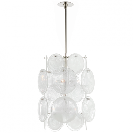 Visual Comfort Signature Loire Barrel Chandelier Polished Nickel