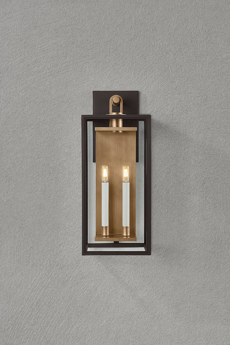 Troy Arnold Outdoor Wall Sconce Patina Brass / Textured Bronze Detail 4
