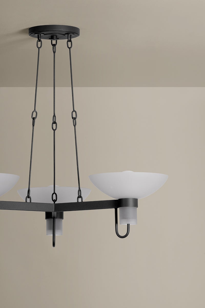 Troy Arturo Chandelier Textured Bronze with Highlight Detail 1
