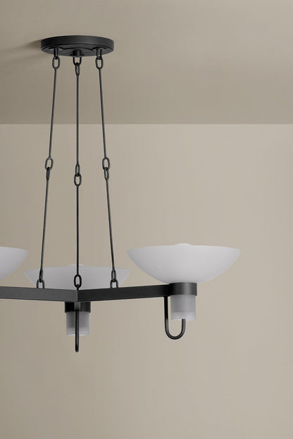 Troy Arturo Chandelier Textured Bronze with Highlight Detail 1