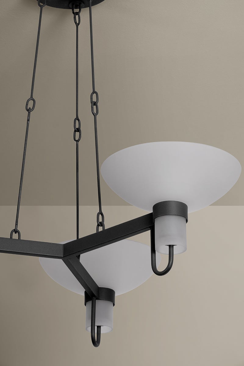 Troy Arturo Chandelier Textured Bronze with Highlight Detail 3