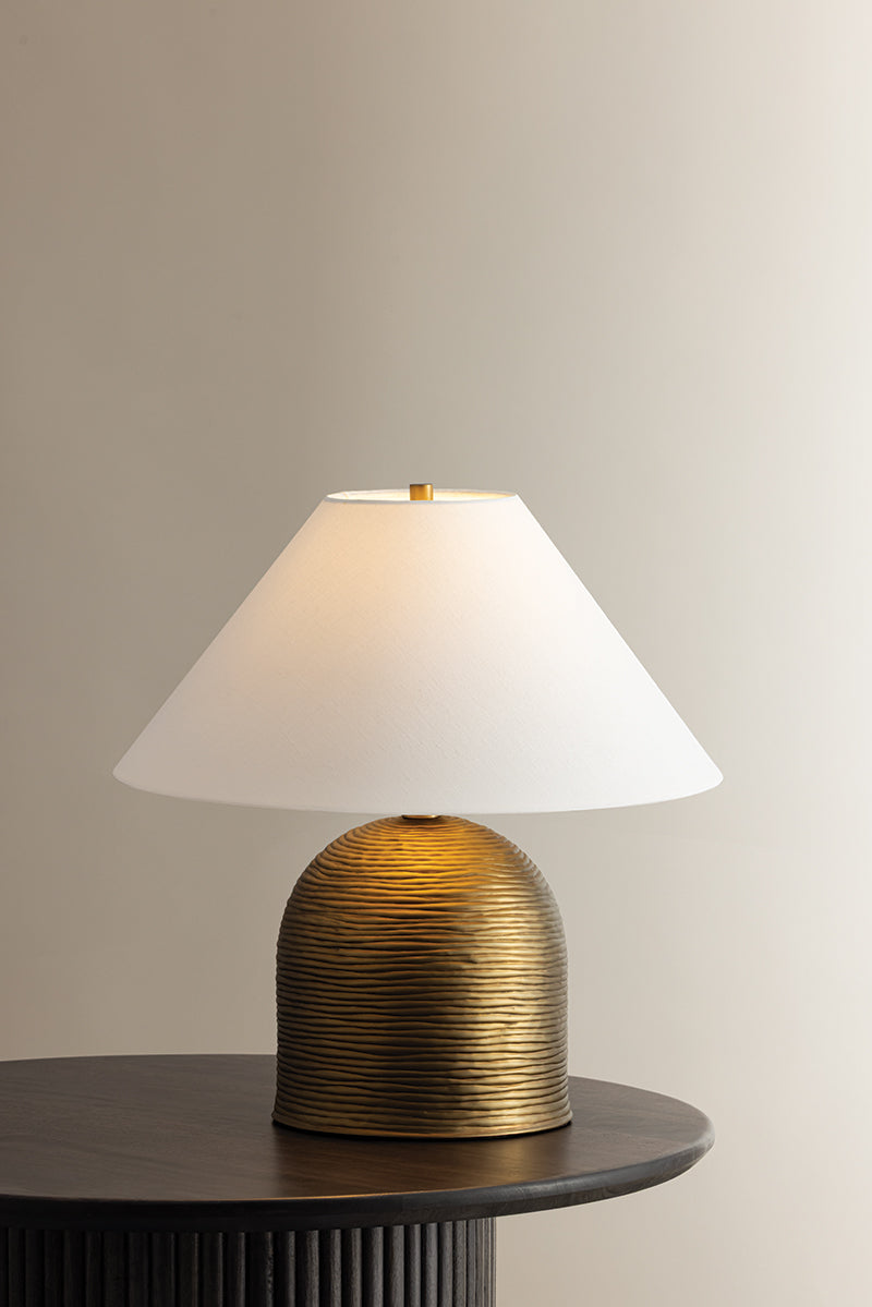 Troy Arvin Table Lamp Patina Brass Detail 1