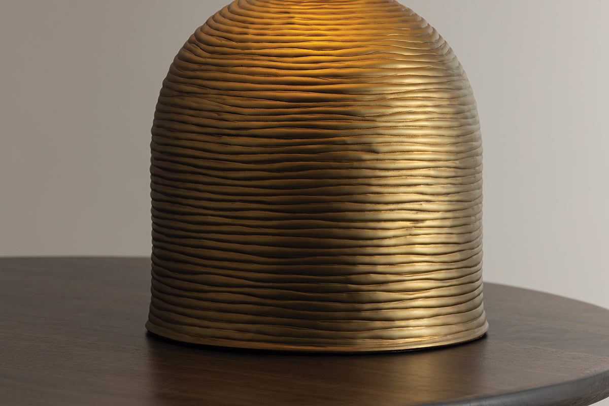 Troy Arvin Table Lamp Patina Brass Detail 2