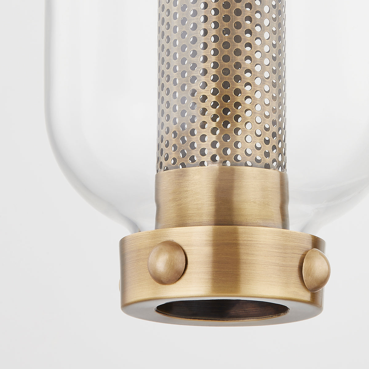 Troy Atwater Outdoor Wall Sconce Patina Brass Detail 2