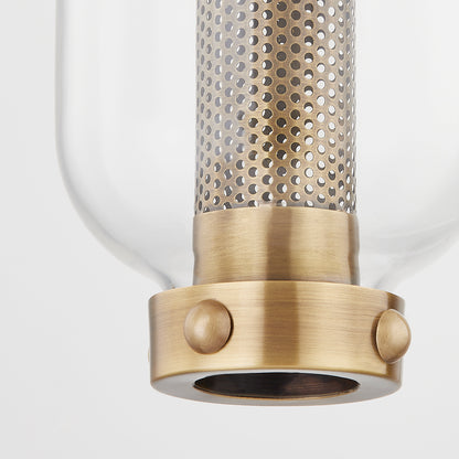 Troy Atwater Outdoor Wall Sconce Patina Brass Detail 2