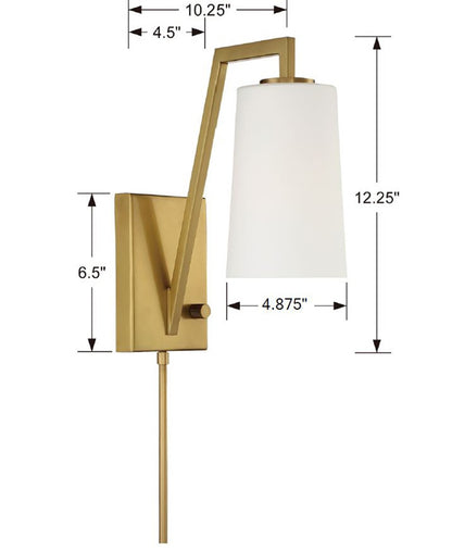 Crystorama Avon Task Light Polished Nickel