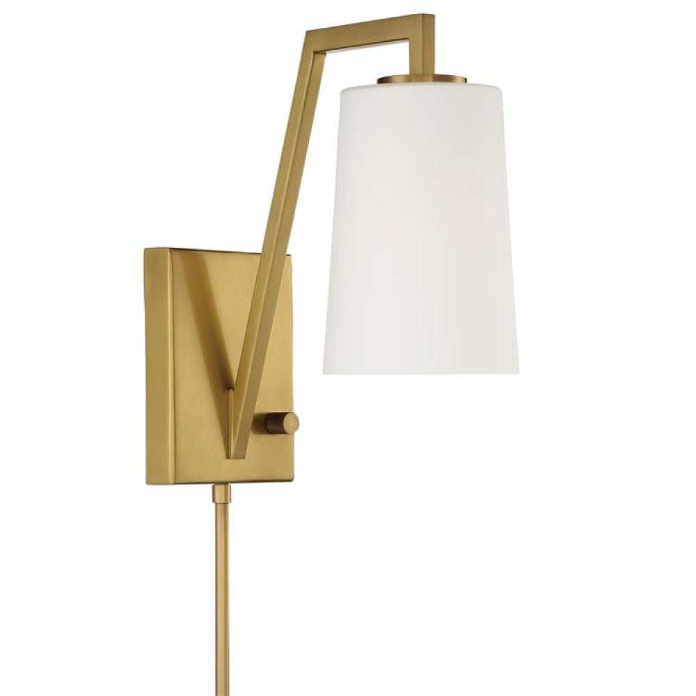 Crystorama Avon Task Light Aged Brass