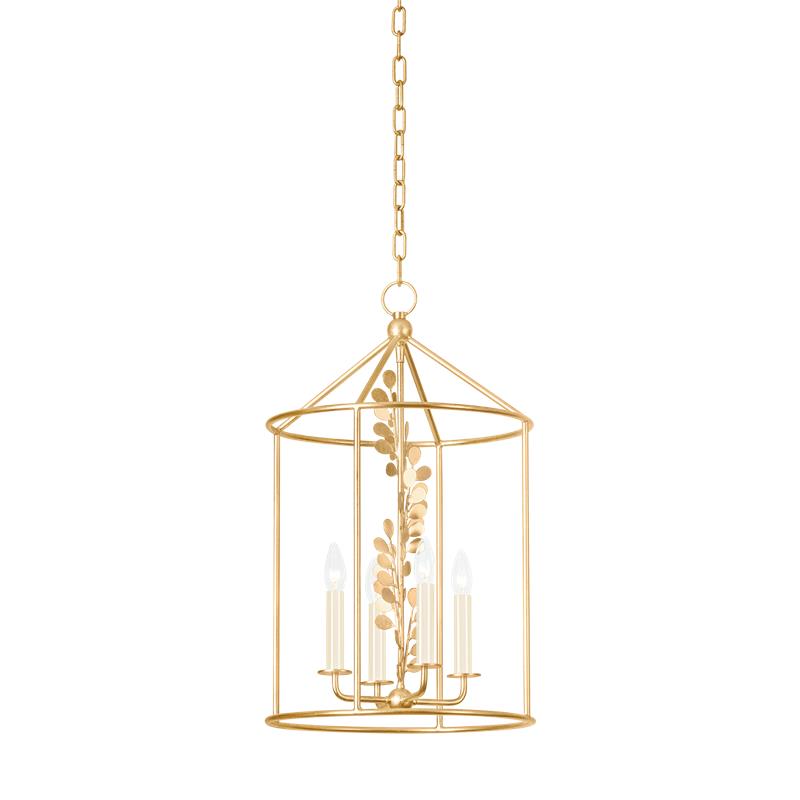 Troy Adrienne Lantern Vintage Gold Leaf