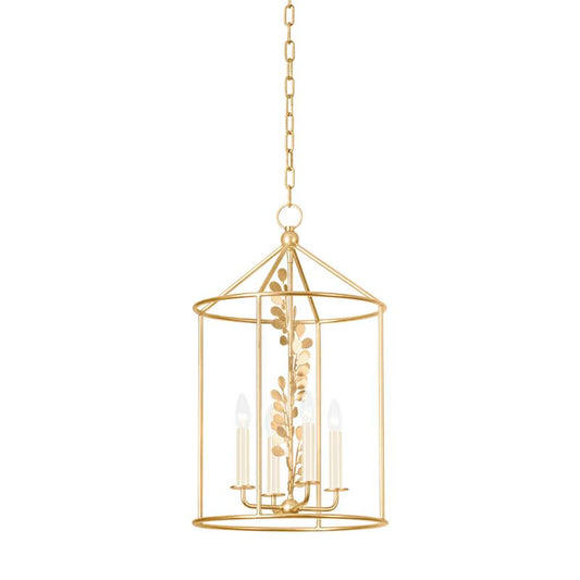 Troy Adrienne Lantern Vintage Gold Leaf