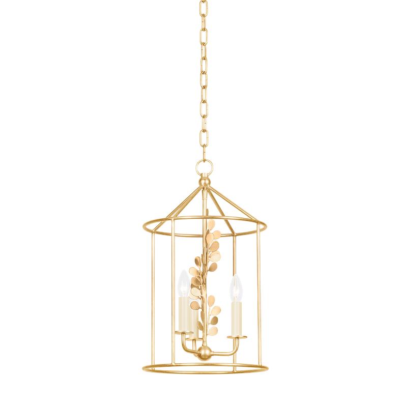 Troy Adrienne Lantern Vintage Gold Leaf